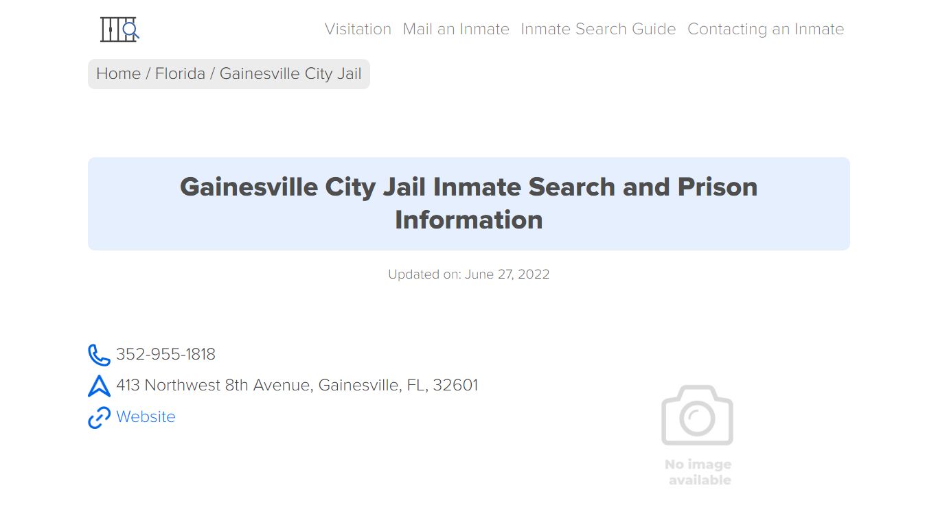 Gainesville City Jail Inmate Search, Visitation, Phone no ...